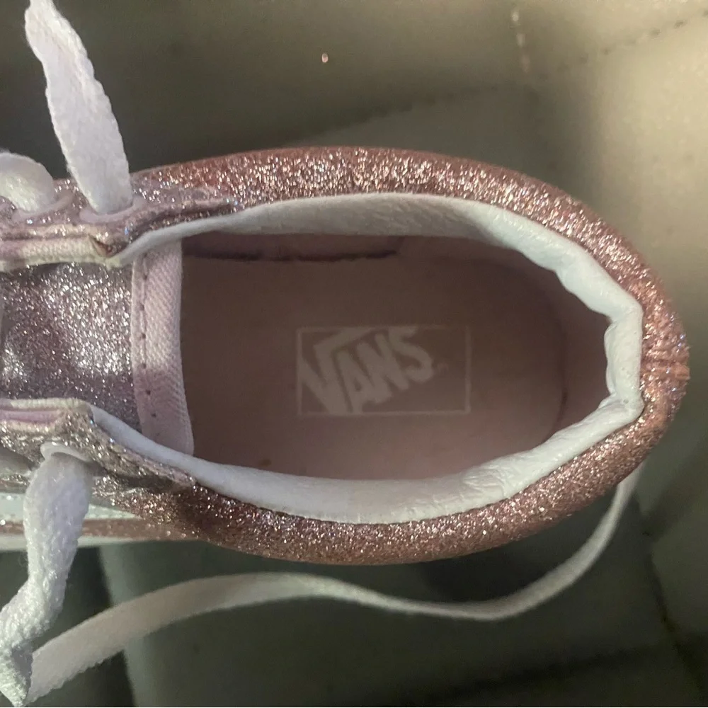 Sparkly Pink and White Sneakers - Picture 2 of 9